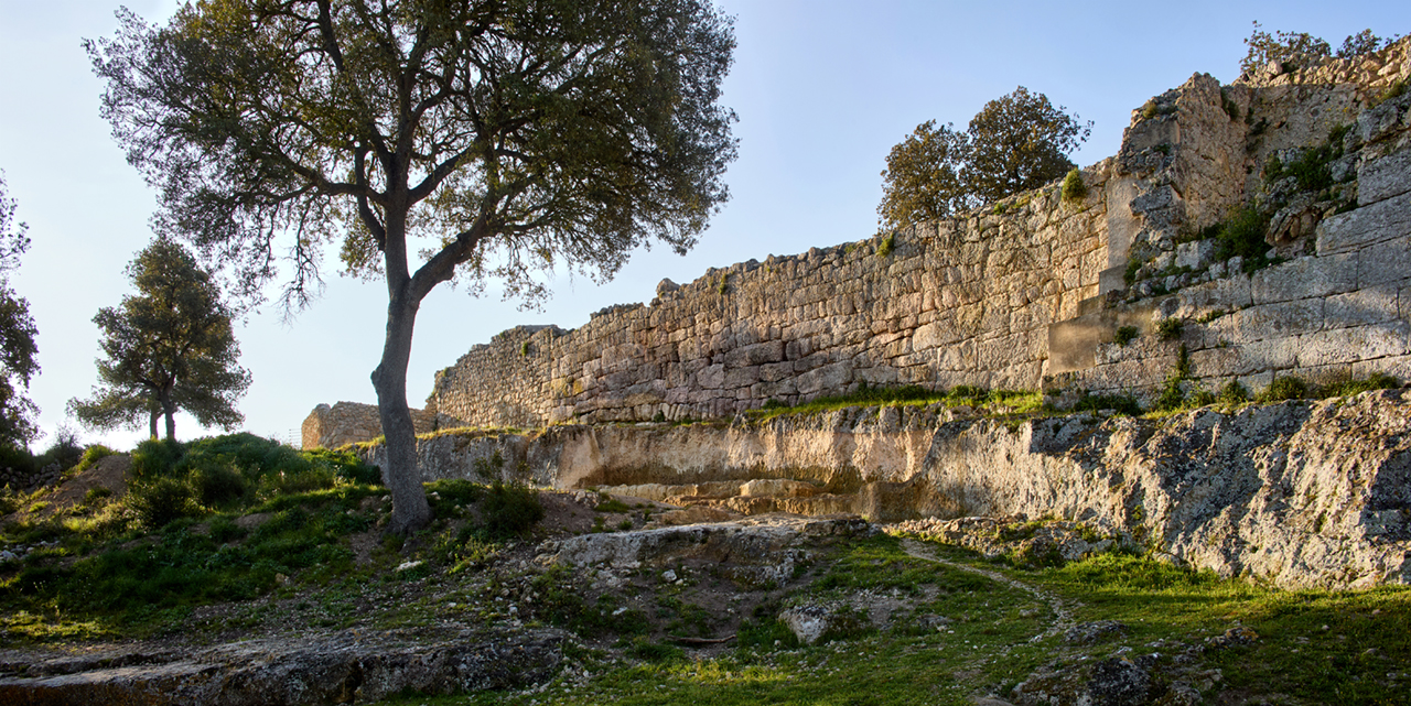 Muralla exterior del jaciment d'Olèrdola. 