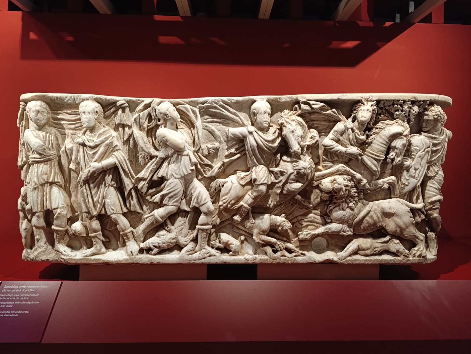Sarcòfag roma amb una escena de cacera.