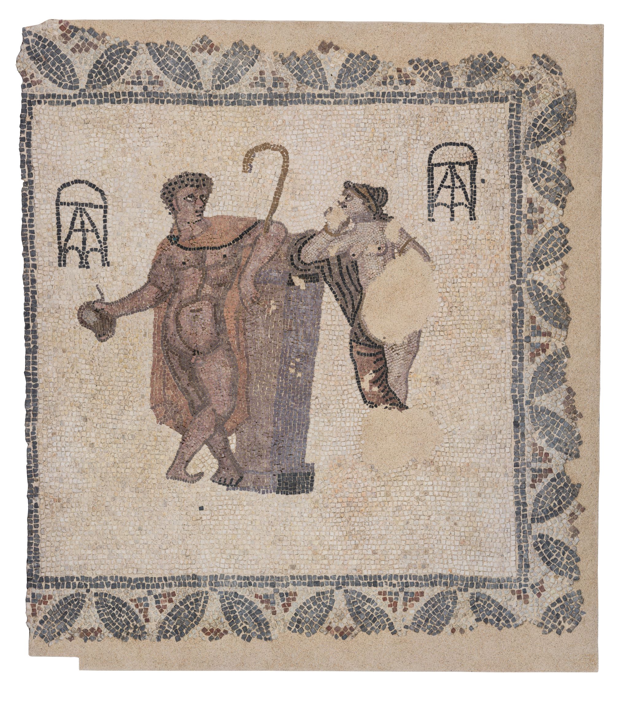 Detall d'un mosaic romà.